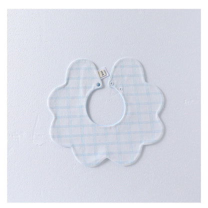MyKids-USA® Adorable Simple Pattern Cotton Snap-on Flowers Shaped Bib