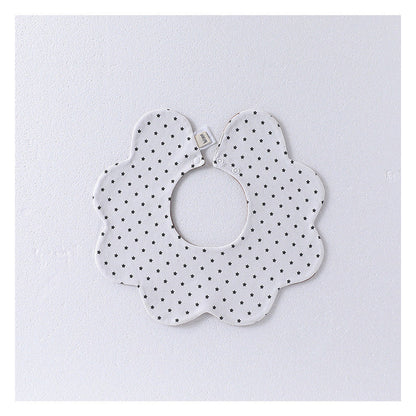 MyKids-USA® Adorable Simple Pattern Cotton Snap-on Flowers Shaped Bib