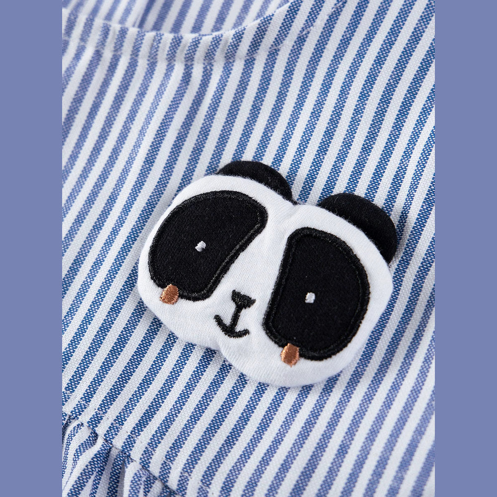 MyKids-USA® Animals Cartoon Pattern Sleeveless Striped Dress for Stylish Girls