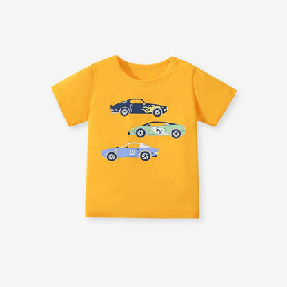 MyKids-USA® Kids’ Animals Cartoon Pattern Short Sleeves T-shirt in European and American Style for