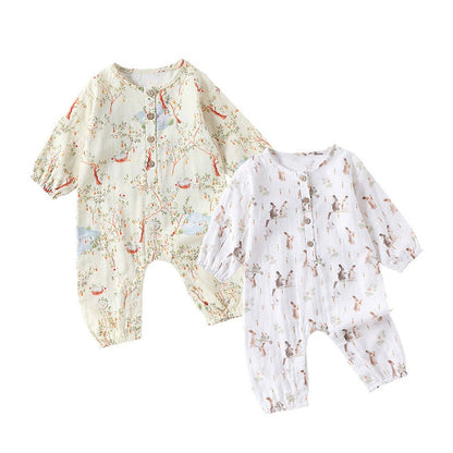 MyKids-USA® Baby Unisex Long Sleeves Cute Simple Pattern Rompers
