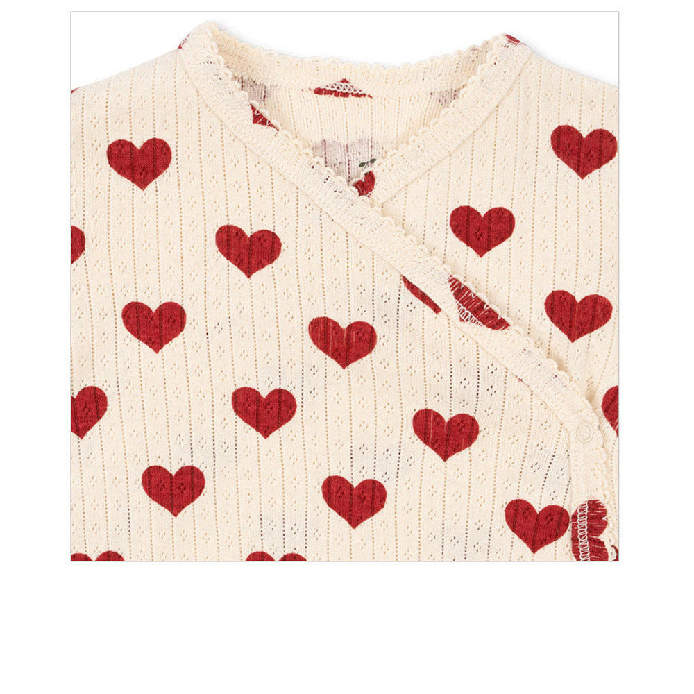 MyKids-USA® Baby Kids Heart Pattern bodysuit and Pants Clothing Set for Girls