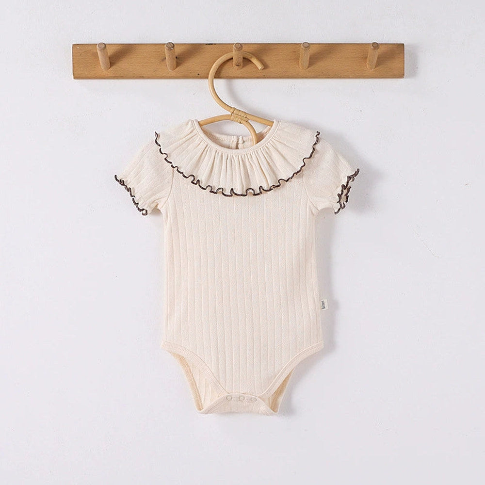 MyKids-USA® Baby Unisex Ruffle Design Short Sleeves Thin bodysuit
