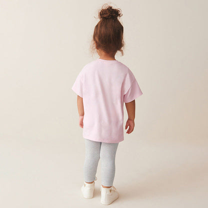 MyKids-USA® Baby Kids Cartoon Mermaid Pattern T-shirt and Grey Pants Clothing Set for Girls