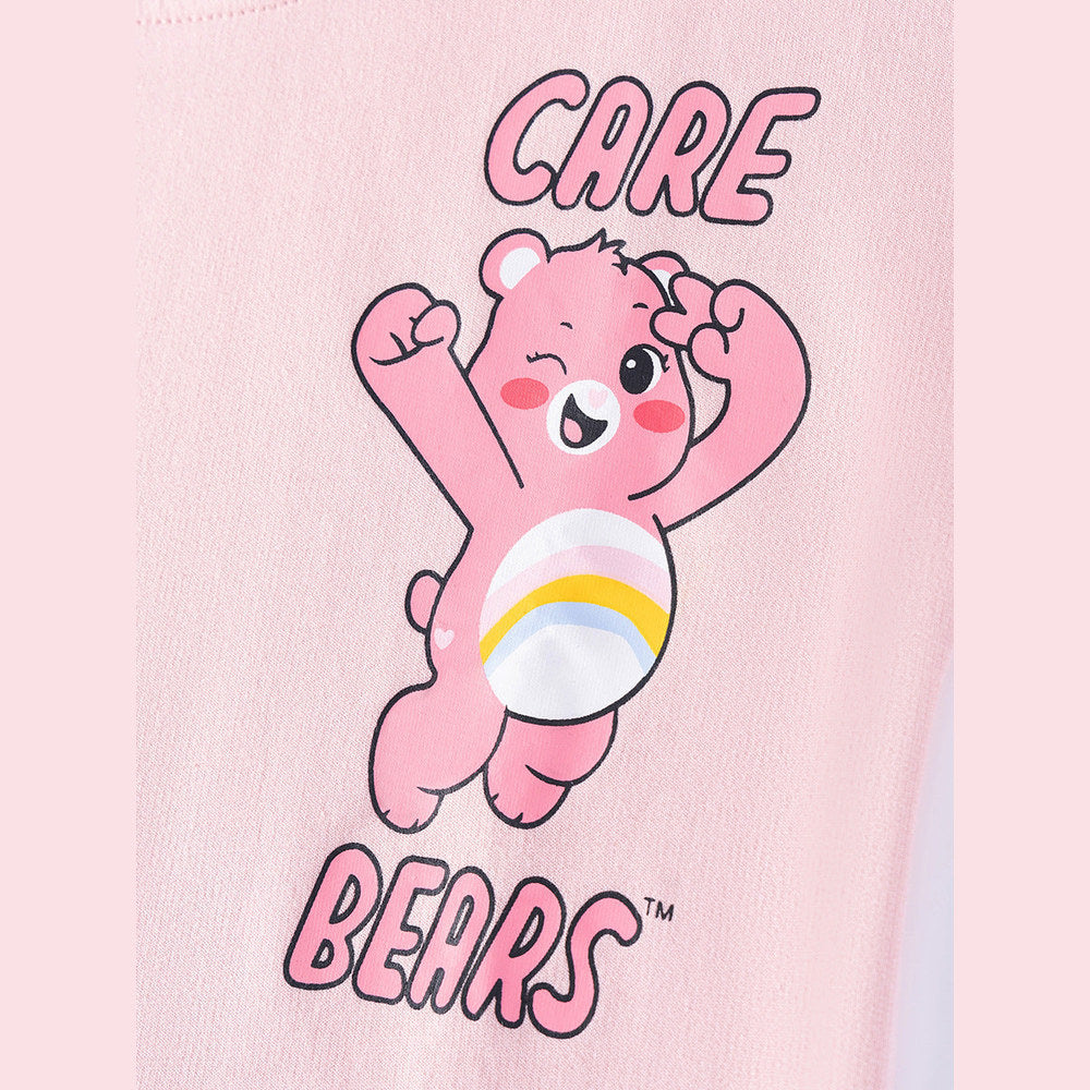 MyKids-USA® Teddy Cartoon Pattern Short Sleeves Tulle Dress for Stylish Girls