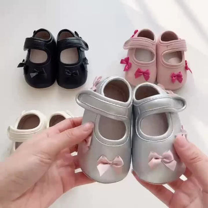 MyKids-USA® Baby Girl Fashion Butterfly-bows Pattern Toddler Soft-Sole Anti-slip Walking Shoes