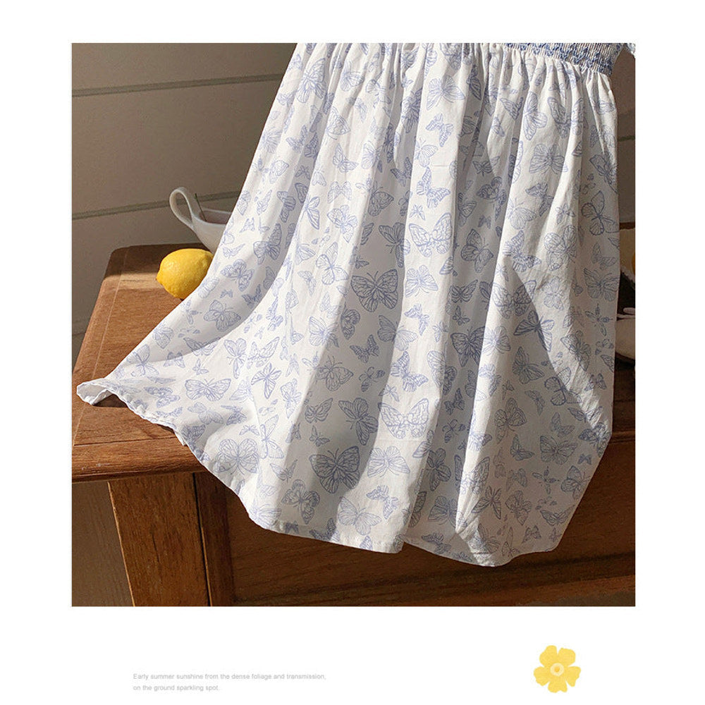 MyKids-USA® Baby Kids Girls Short Sleeves Butterfly Pattern Printed Dress