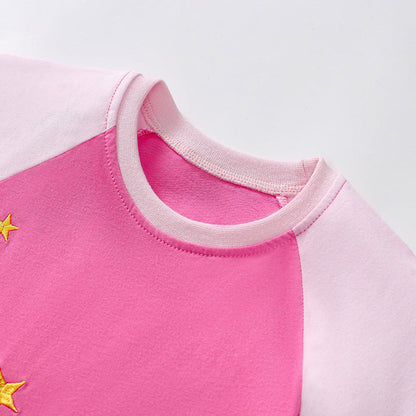 MyKids-USA® Cartoon Unicorn Pattern Short Sleeves Dress for Stylish Girls
