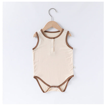MyKids-USA® Baby Unisex Thin Design Sleeveless bodysuit