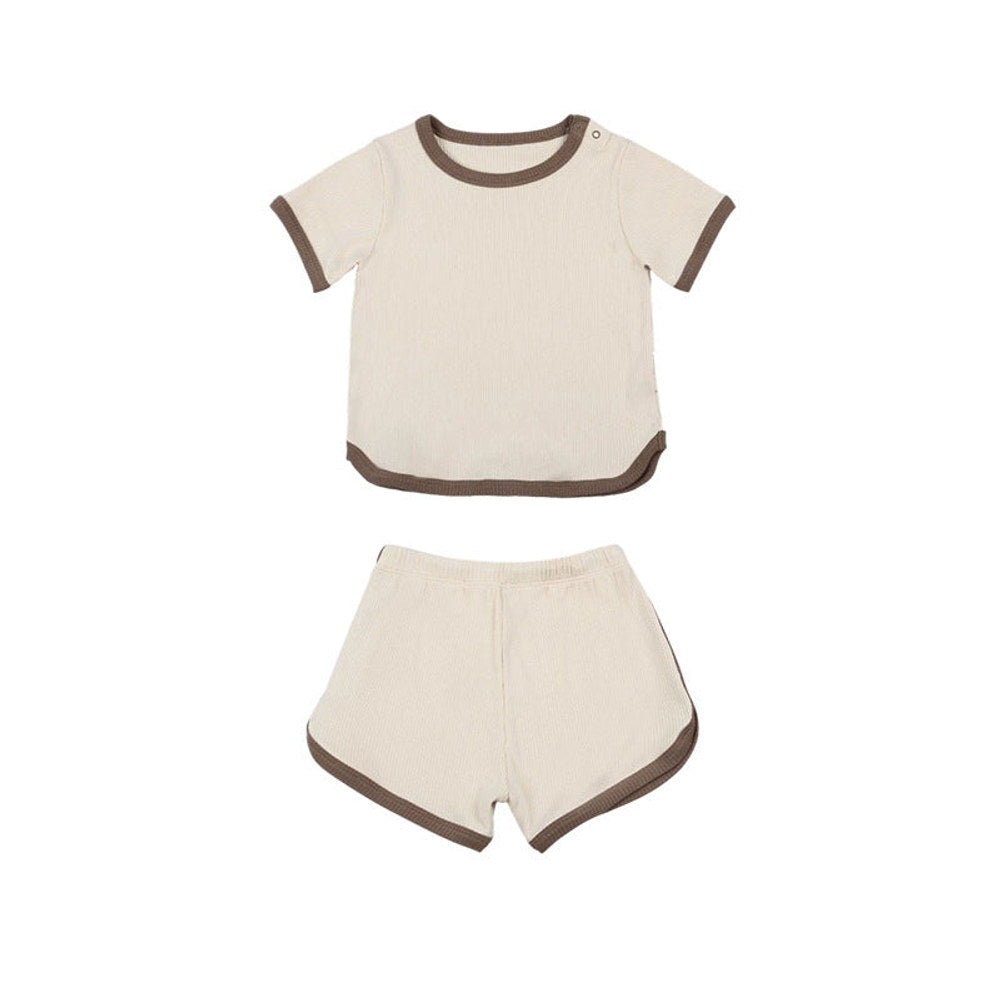 MyKids-USA® Baby Kids Simple Color Patchwork Top and Bloomers Casual Clothing Set