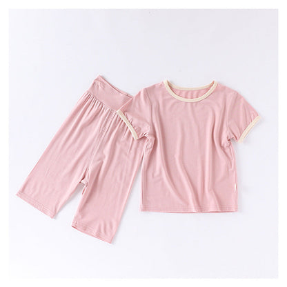 MyKids-USA® Baby Kids Simple Color Patchwork Top and Plain Pants Casual Clothing Set