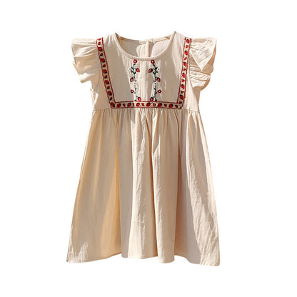 MyKids-USA® Baby Kids Girls Vintage Sleeveless Flowers Pattern Dress