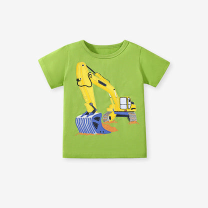 MyKids-USA® Kids’ Cartoon Pattern Short Sleeves T-shirt in European and American Style for