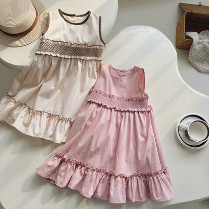 MyKids-USA® Baby Kids Girls Cute Sleeveless Sweet Dress