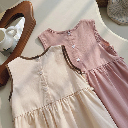 MyKids-USA® Baby Kids Girls Cute Sleeveless Sweet Dress