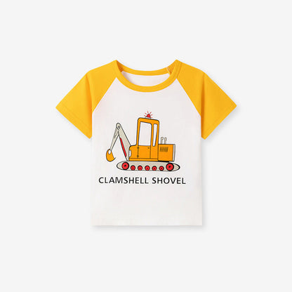 MyKids-USA® Kids’ Cartoon Pattern Short Sleeves T-shirt in European and American Style