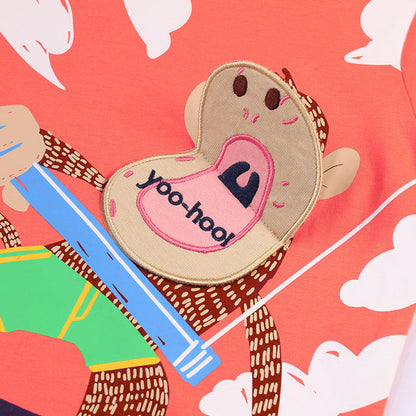 MyKids-USA® Baby Kids Monkey Cartoon Pattern T-shirt and Shorts Clothing Set for Boys