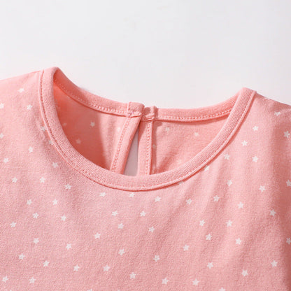 MyKids-USA® Animals Cartoon Pattern Short Sleeves Dress for Stylish Girls