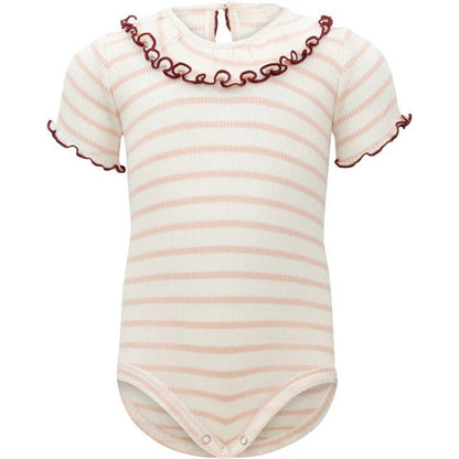 MyKids-USA® Baby Girls Short Sleeves Striped Design bodysuit Bodysuits