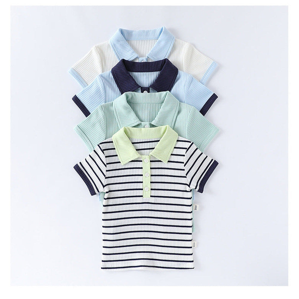 MyKids-USA® Baby Unisex Short Sleeves Polo Top