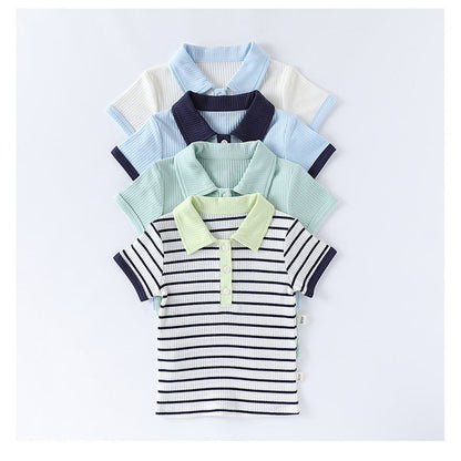 MyKids-USA® Baby Unisex Short Sleeves Polo Top