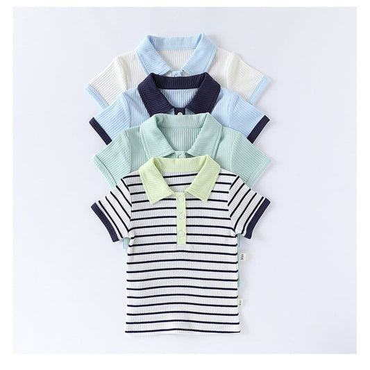 MyKids-USA® Baby Unisex Short Sleeves Polo Top