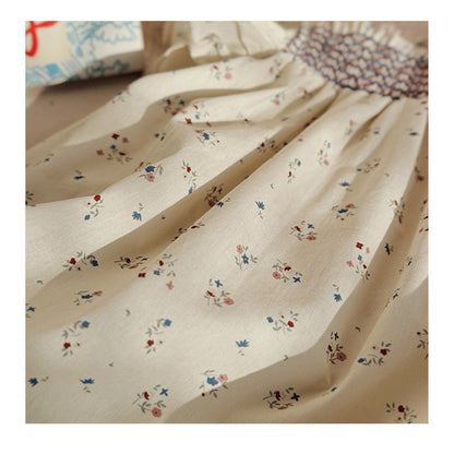 MyKids-USA® Baby Kids Girls Fly Sleeves Square Neck Flowers Pattern Printed Dress