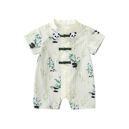 MyKids-USA® Baby Unisex Short Sleeves Cute Panda Pattern Rompers