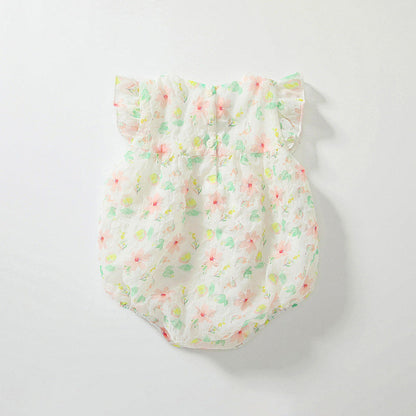 MyKids-USA® Baby Girls Cute Floral Pattern Sleeveless bodysuit