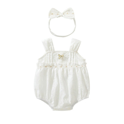 MyKids-USA® Baby Girls Cute Thin Beige Sleeveless bodysuit