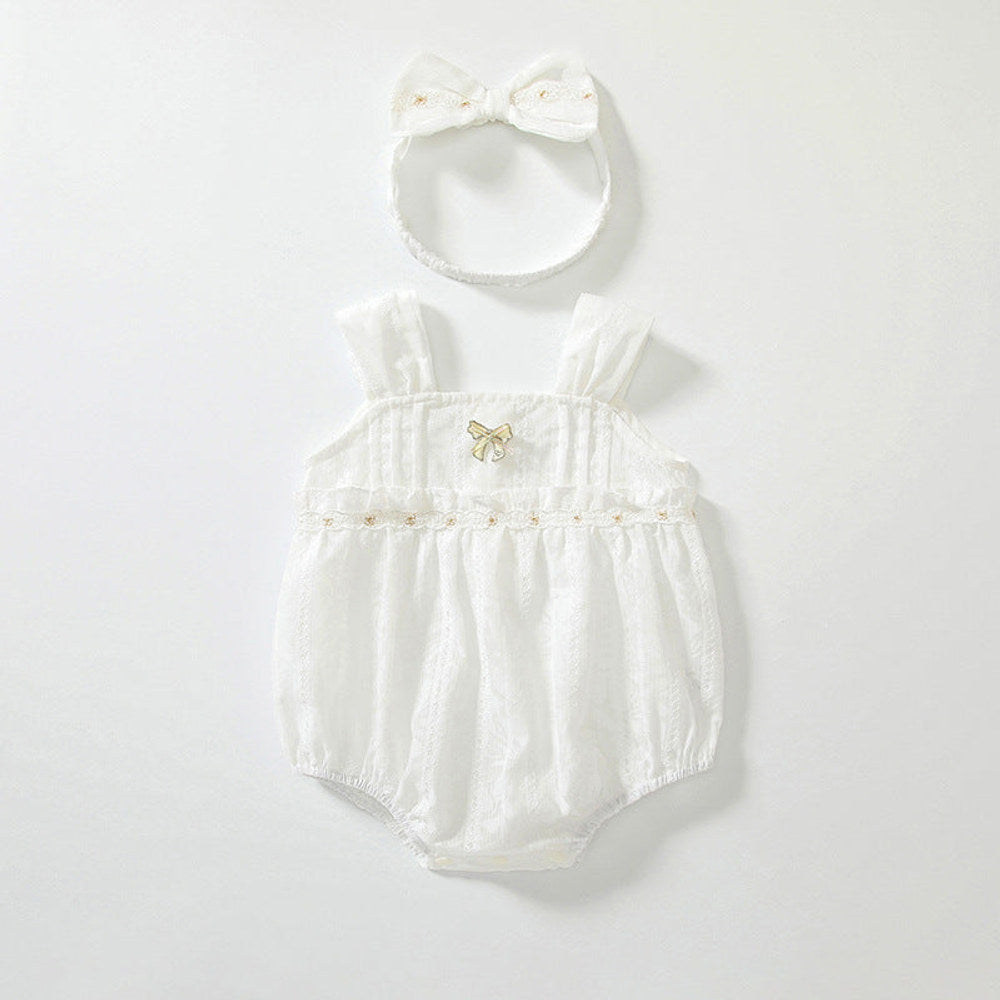 MyKids-USA® Baby Girls Cute Thin Beige Sleeveless bodysuit