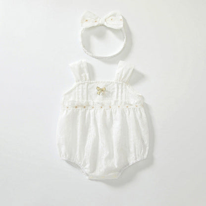 MyKids-USA® Baby Girls Cute Thin Beige Sleeveless bodysuit
