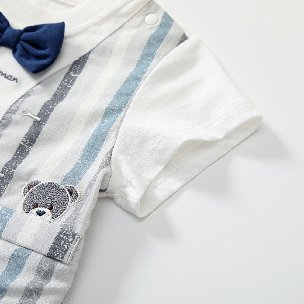 MyKids-USA® Baby Kids Striped Vest Pattern T-shirt and Shorts Clothing Set for Boys