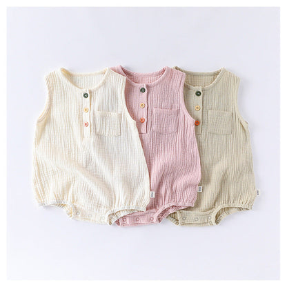MyKids-USA® Baby Unisex Sleeveless Plain bodysuit Bodysuits