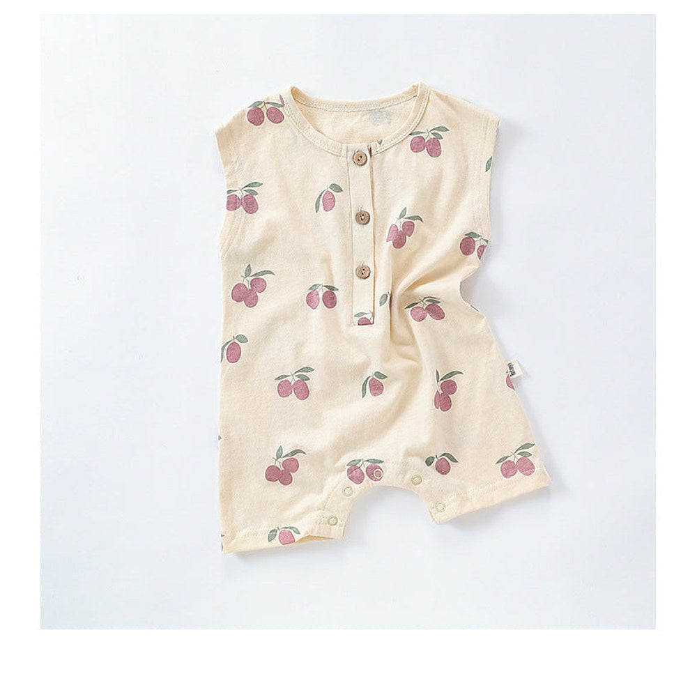 MyKids-USA® Baby Unisex Sleeveless Fruits Pattern Rompers Bodysuits