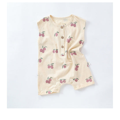 MyKids-USA® Baby Unisex Sleeveless Fruits Pattern Rompers Bodysuits