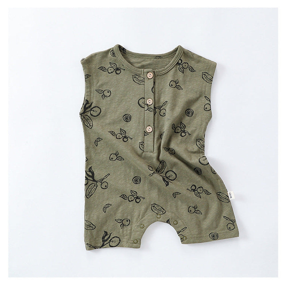 MyKids-USA® Baby Unisex Sleeveless Fruits Pattern Rompers Bodysuits