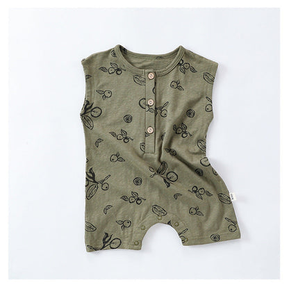 MyKids-USA® Baby Unisex Sleeveless Fruits Pattern Rompers Bodysuits