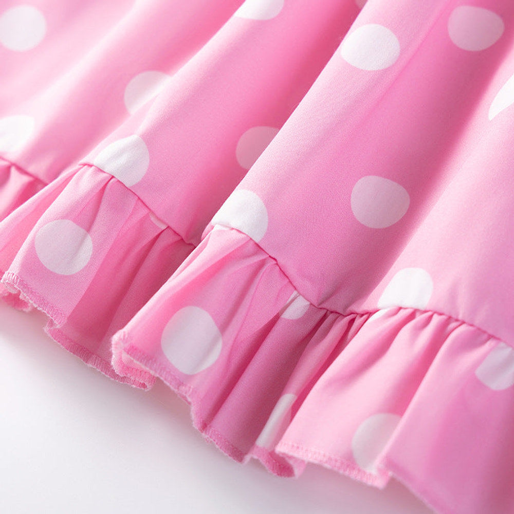 MyKids-USA® Elephant Cartoon Pattern Fly Sleeves Color Patchwork Dress for Stylish Girls