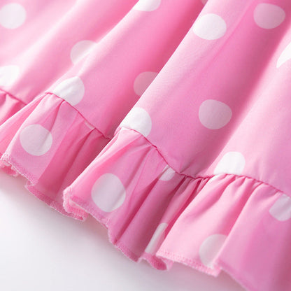 MyKids-USA® Elephant Cartoon Pattern Fly Sleeves Color Patchwork Dress for Stylish Girls