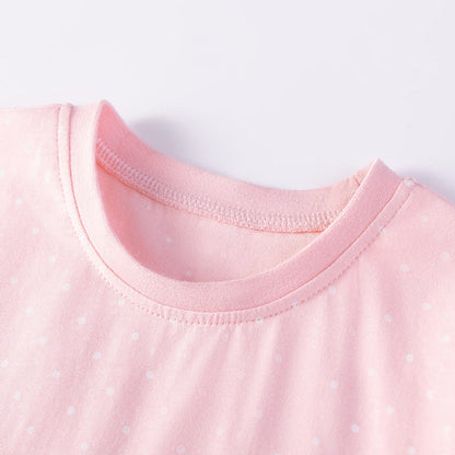 MyKids-USA® Rabbit Cartoon Pattern Short Sleeves Dress for Stylish Girls
