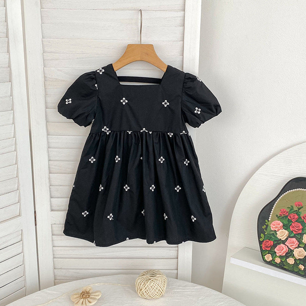 MyKids-USA® Baby Girls French-style Flowers Pattern Short-sleeved bodysuit or Dress – Princess Sister Matching
