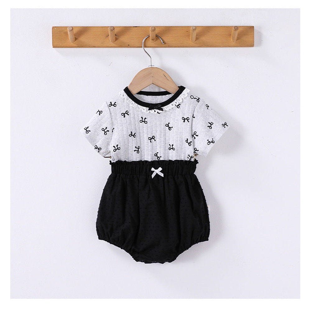 MyKids-USA® Baby Girls Short Sleeves Butterfly-Bows Pattern Top and Bloomers Clothing Sets