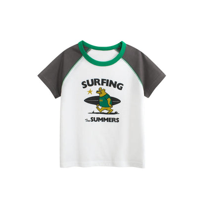 MyKids-USA® Boys’ Cartoon Animals Pattern T-shirt in European and American Style