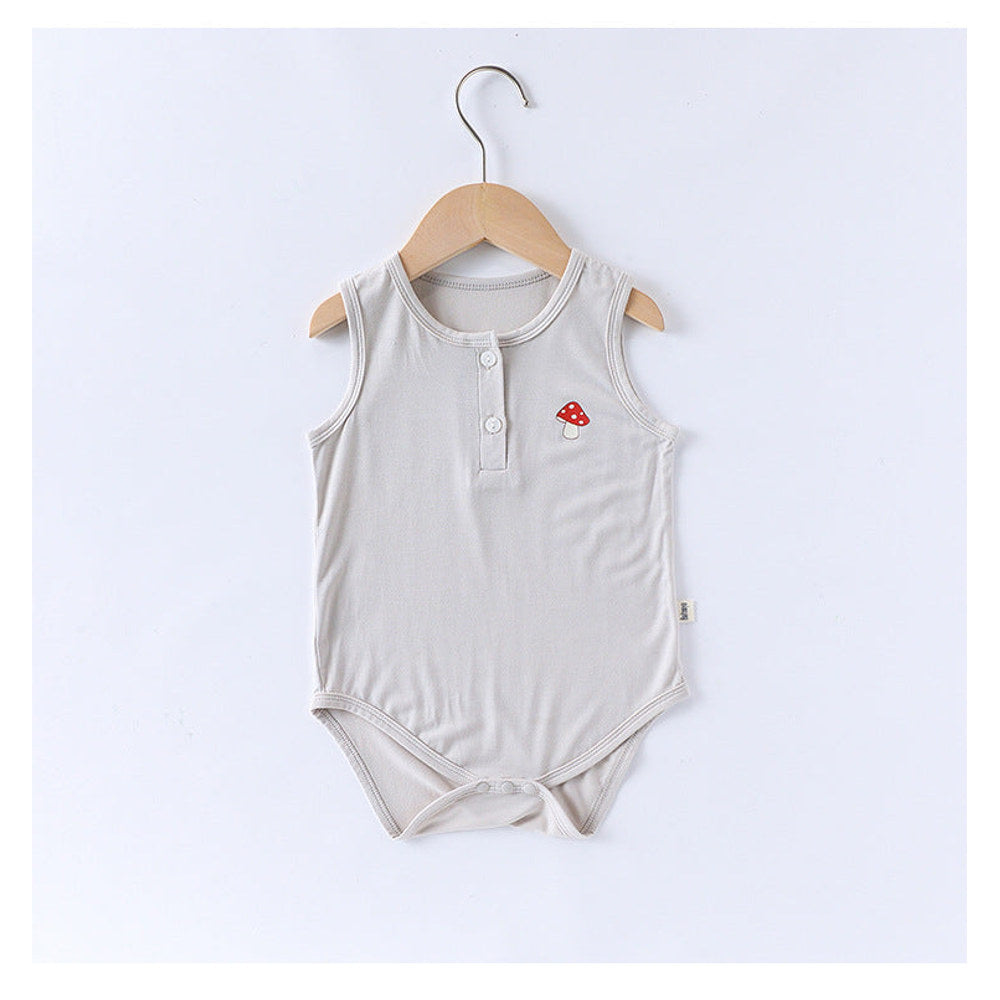 MyKids-USA® Baby Unisex Crew Neck Sleeveless Cartoon Logo bodysuit Bodysuits