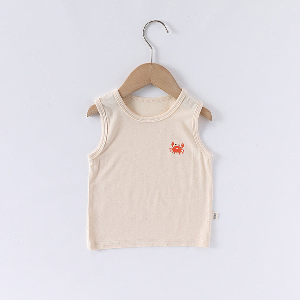 MyKids-USA® Baby Unisex Sleeveless Cartoon Logo Top Vest and Shorts Clothing Sets