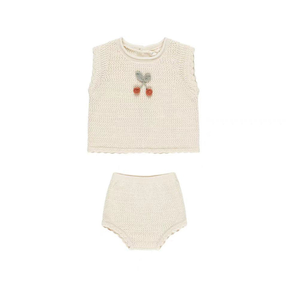 MyKids-USA® Baby Unisex Sleeveless Knitted Top Vest and Bloomers Clothing Sets