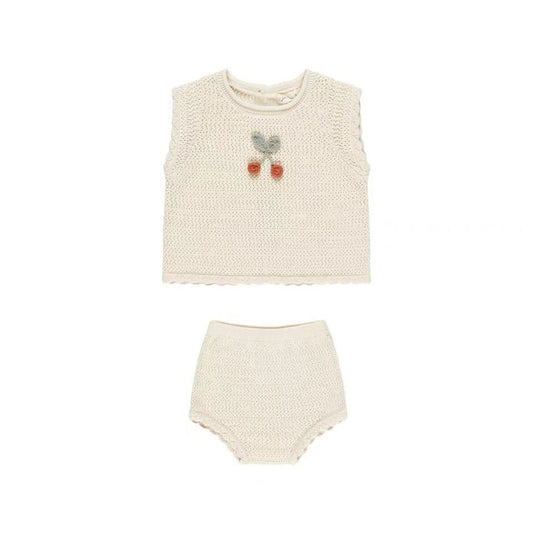 MyKids-USA® Baby Unisex Sleeveless Knitted Top Vest and Bloomers Clothing Sets