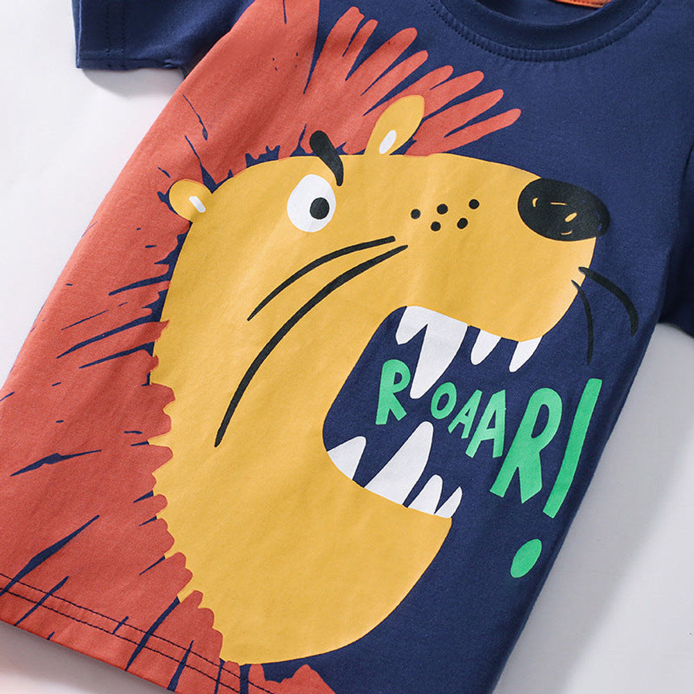 MyKids-USA® Baby Kids Cartoon Pattern T-shirt and Shorts Clothing Set for Boys
