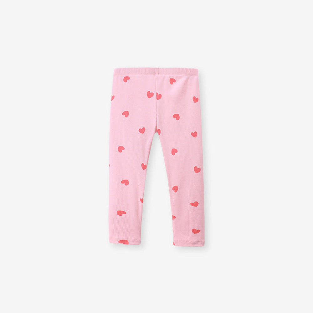 MyKids-USA® Girls Heart and Letter Pattern Long Sleeves Crew Neck Top Sweatshirt and Pants Clothing Set